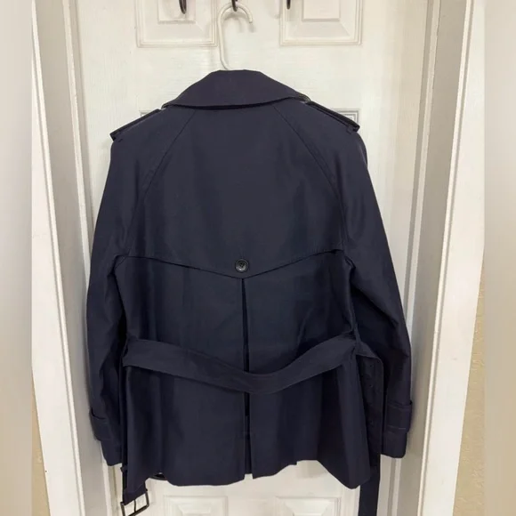 Coach Dark Blue Trench Coat - Picture 4 of 7